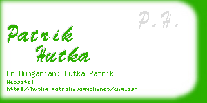 patrik hutka business card